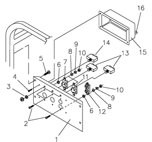 Control Panel Diagram and Parts List for 1329-0-SE5000  Briggs and Stratton Generator